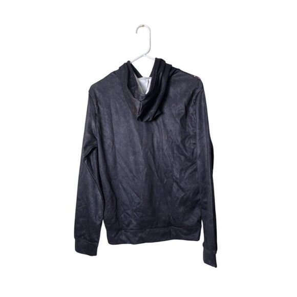 Blast Graphic Print Hoodie Sweatshirt S Black & White Unisex - Picture 2 of 3